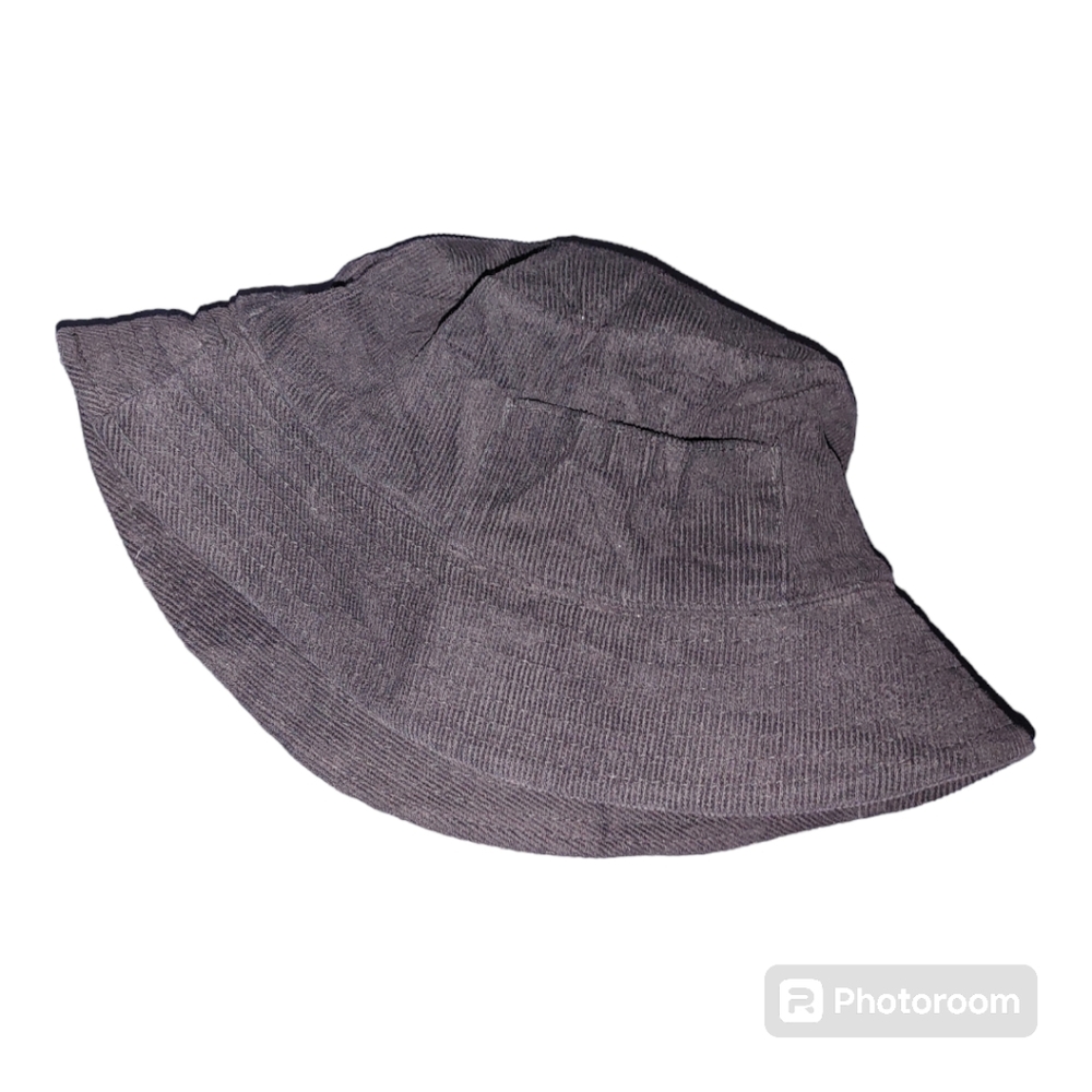 STEVE MADDEN Black Corduroy Bucket Hat